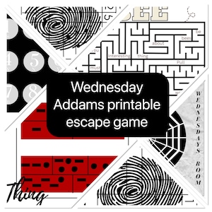 Wednesday Addams Printable Escape Game