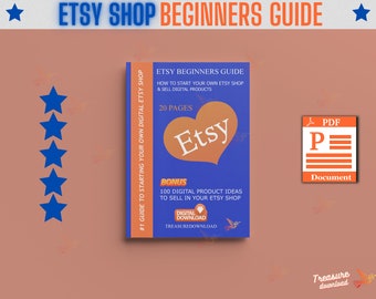 Etsy Beginners Guide to Selling Digital products, Etsy Selling Course, Start Own Etsy Shop, Sell Digital Products, Etsy Guide 2023 Guide