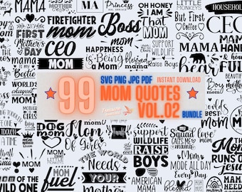 Mom Cute Sarcastic Funny Quotes Svg Files Instant Download Ready to Print