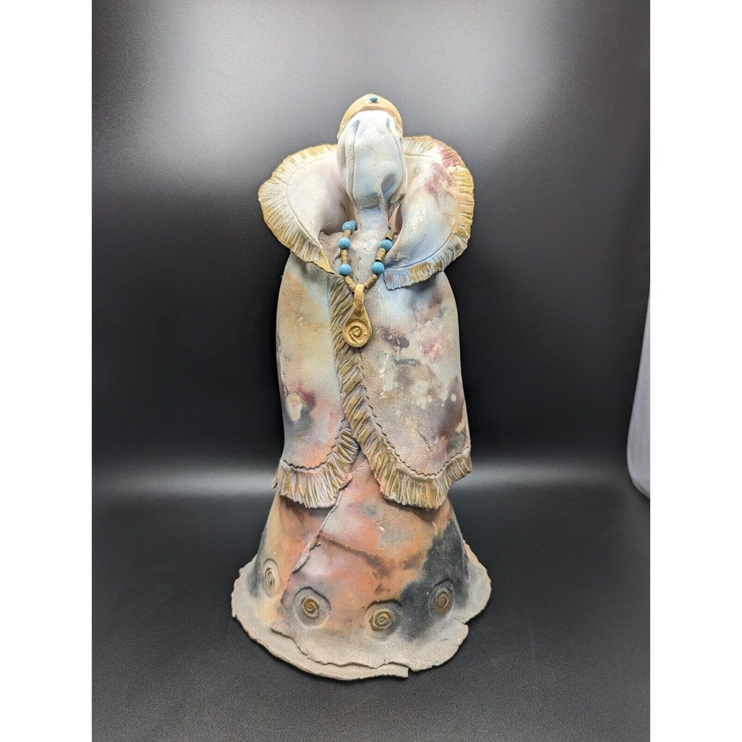 Ancient Wisdom Naked Raku Sculpture Southwest Tribal Queen Studio Art ...