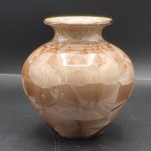 Vintage Phil Morgan Seagrove NC Pottery 4" Crystalline Vase Signed 1989