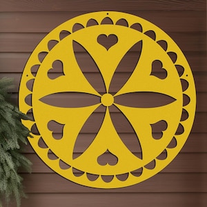 Amish Hex Barn Star Metal Wall Art, Folklore Folk Metal Wall Decor Sign, Metal Barn Star, Pa Dutch Hex Sign, Modern Farmhouse Decor