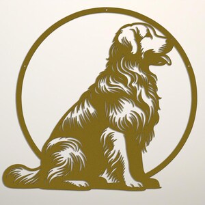 Metal Golden Retriever Wall Art-Dog Lover Gift-Golden Retriever Laser Cut Metal Sign-Goldie Wall Art- Indoor Outdoor Dog Art-Puppy Nursery