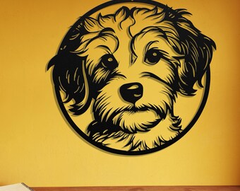 Die Cut Metal Maltipoo Art, Gotcha Day Gift for Maltipoo, Maltese & Poodle Lovers, Metal Dog Art, Dog-Nursery Decor