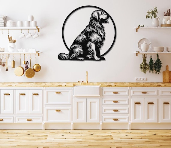 Golden Retriever Metal Wall Art-Dog Lover Gift-Golden Retriever Laser Cut Metal Sign-Goldie Wall Art- Indoor Outdoor Dog Art-Puppy Nursery