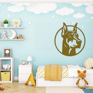 Doberman Pinscher Metal Wall Art-Doberman Pinscher Laser Cut Metal Sign-Dog Gift-Indoor Outdoor Doberman Dog Mom Present-Dog Wall Art