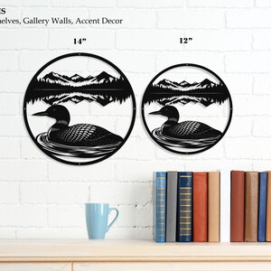 Loon Metal Wall Art-Lake House Decor-Cabin Wall Art-Mountain Lake Scene-Wildlife Art-Outdoor Metal Art-Minnesota Decor-Loon Gift-Rustic Art