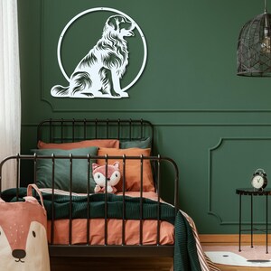 Metal Golden Retriever Wall Art-Dog Lover Gift-Golden Retriever Laser Cut Metal Sign-Goldie Wall Art- Indoor Outdoor Dog Art-Puppy Nursery