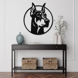 Doberman Pinscher Metal Wall Art-Doberman Pinscher Laser Cut Metal Sign-Dog Gift-Indoor Outdoor Doberman Dog Mom Present-Dog Wall Art