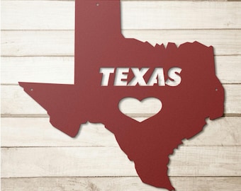 Metal Texas State Wall Art: Lone Star Home Decor