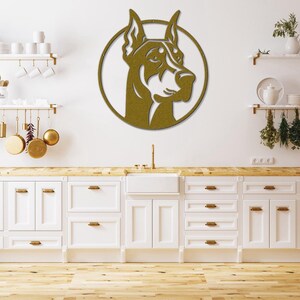 Doberman Pinscher Metal Wall Art-Doberman Pinscher Laser Cut Metal Sign-Dog Gift-Indoor Outdoor Doberman Dog Mom Present-Dog Wall Art
