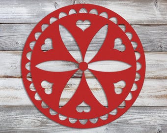Amish Hex Sign-Metal PA Dutch Folk Art-Modern Farmhouse-Amish barn star-Barn Sign Wall Decoration-Amish Barn Art-Folklore Wall Art-Amish Art