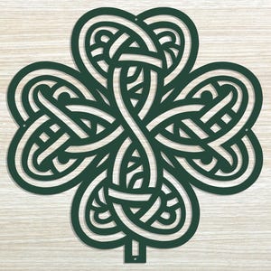 Celtic Shamrock Knot Metal Wall Art-Laser Cut Metal Shamrock Indoor - Outdoor Sign-Irish or Scottish Folk Art Gift-Traditional Celtic Art