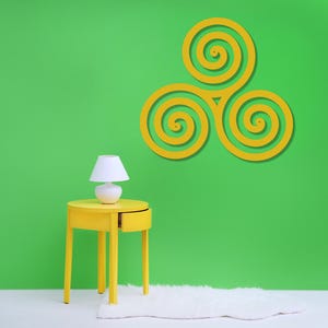 Celtic Spiral Knot Metal Wall Art-Laser Cut Metal Triskele Indoor - Outdoor Sign-Irish or Scottish Folk Art Gift-Traditional Celtic Rune Art