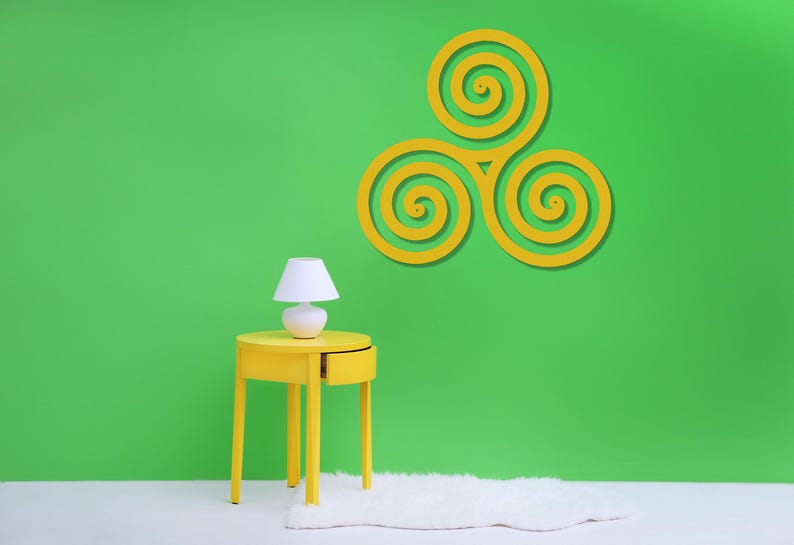 Celtic Spiral Knot Metal Wall Art-Laser Cut Metal Triskele Indoor - Outdoor Sign-Irish or Scottish Folk Art Gift-Traditional Celtic Rune Art
