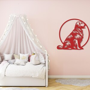 Metal Golden Retriever Wall Art-Dog Lover Gift-Golden Retriever Laser Cut Metal Sign-Goldie Wall Art- Indoor Outdoor Dog Art-Puppy Nursery