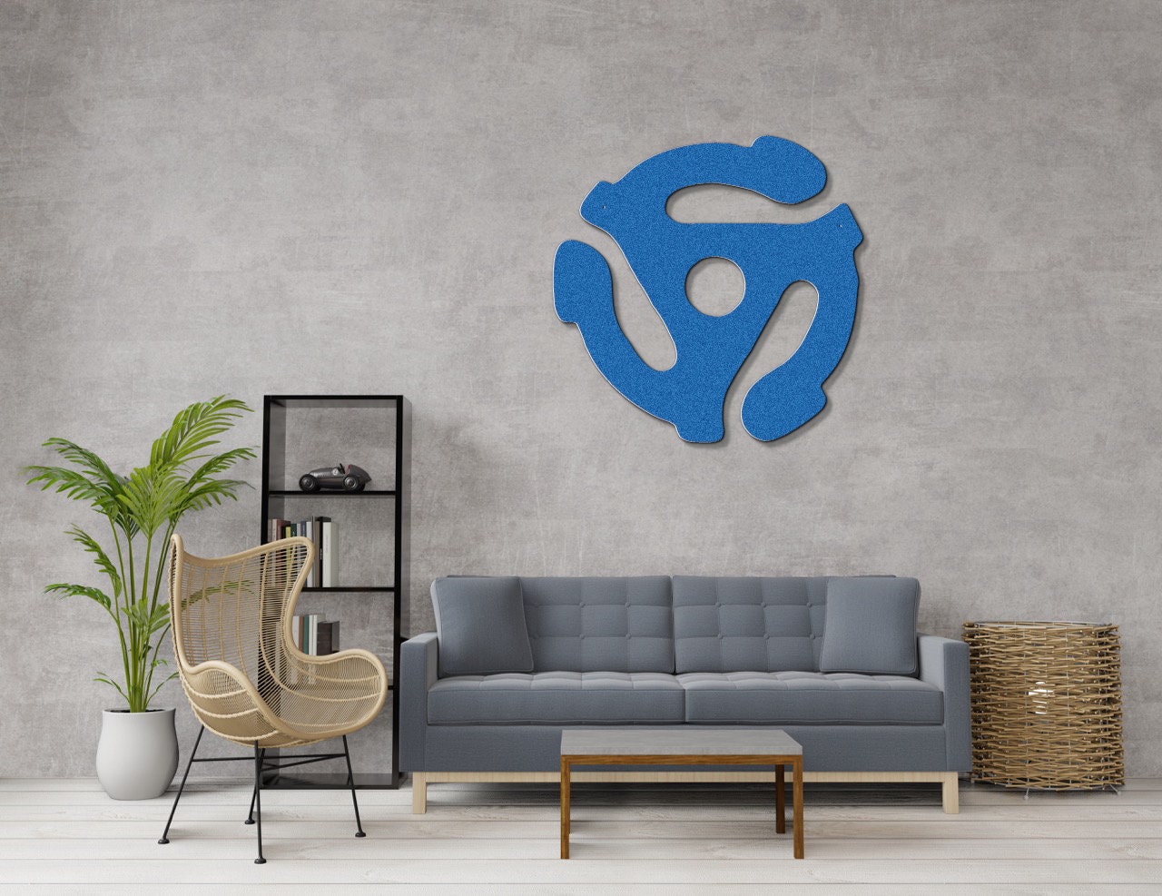 Laser-cut Metal 45 RPM Record Spindle Wall Art-show off Your Old