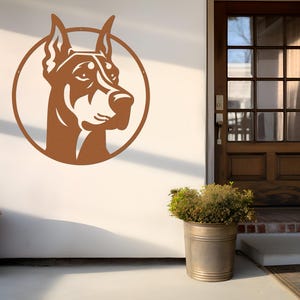 Doberman Pinscher Metal Wall Art-Doberman Pinscher Laser Cut Metal Sign-Dog Gift-Indoor Outdoor Doberman Dog Mom Present-Dog Wall Art