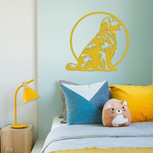 Metal Golden Retriever Wall Art-Dog Lover Gift-Golden Retriever Laser Cut Metal Sign-Goldie Wall Art- Indoor Outdoor Dog Art-Puppy Nursery
