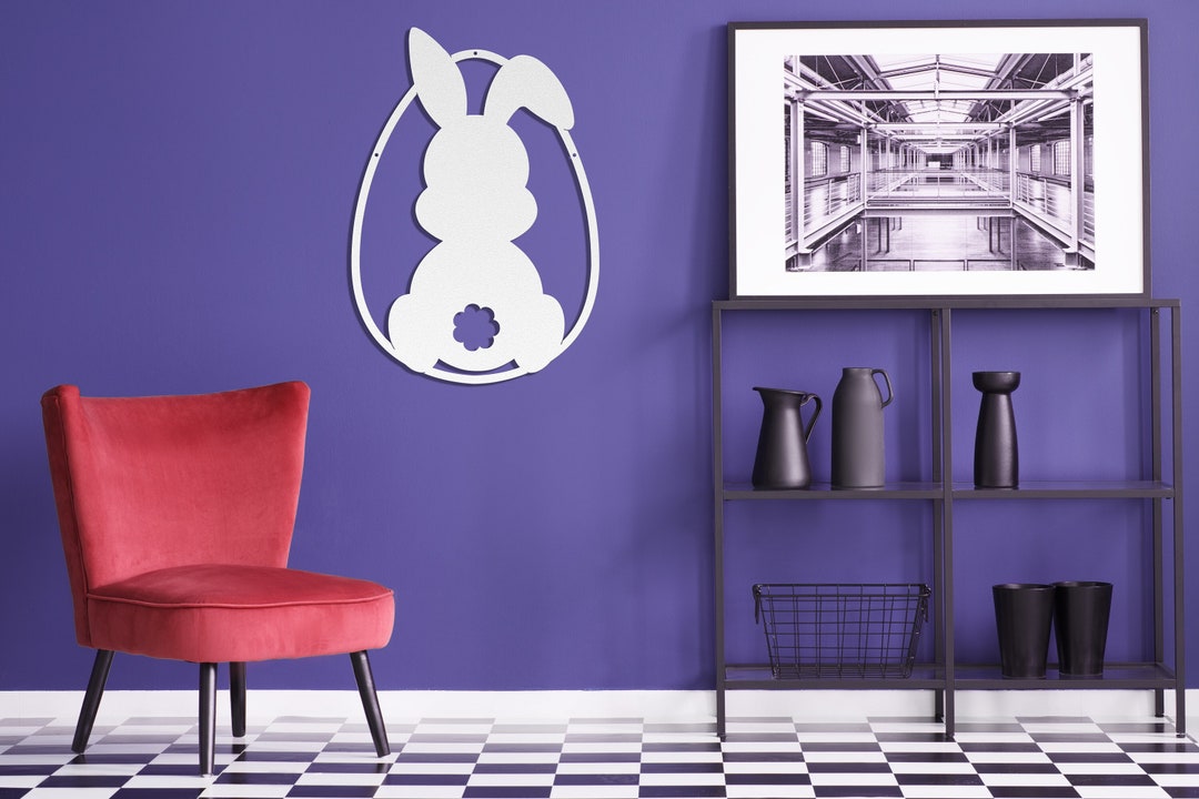 Die Cut Metal Bunny Sign is A Great Easter Decoration or Easter Gift ...
