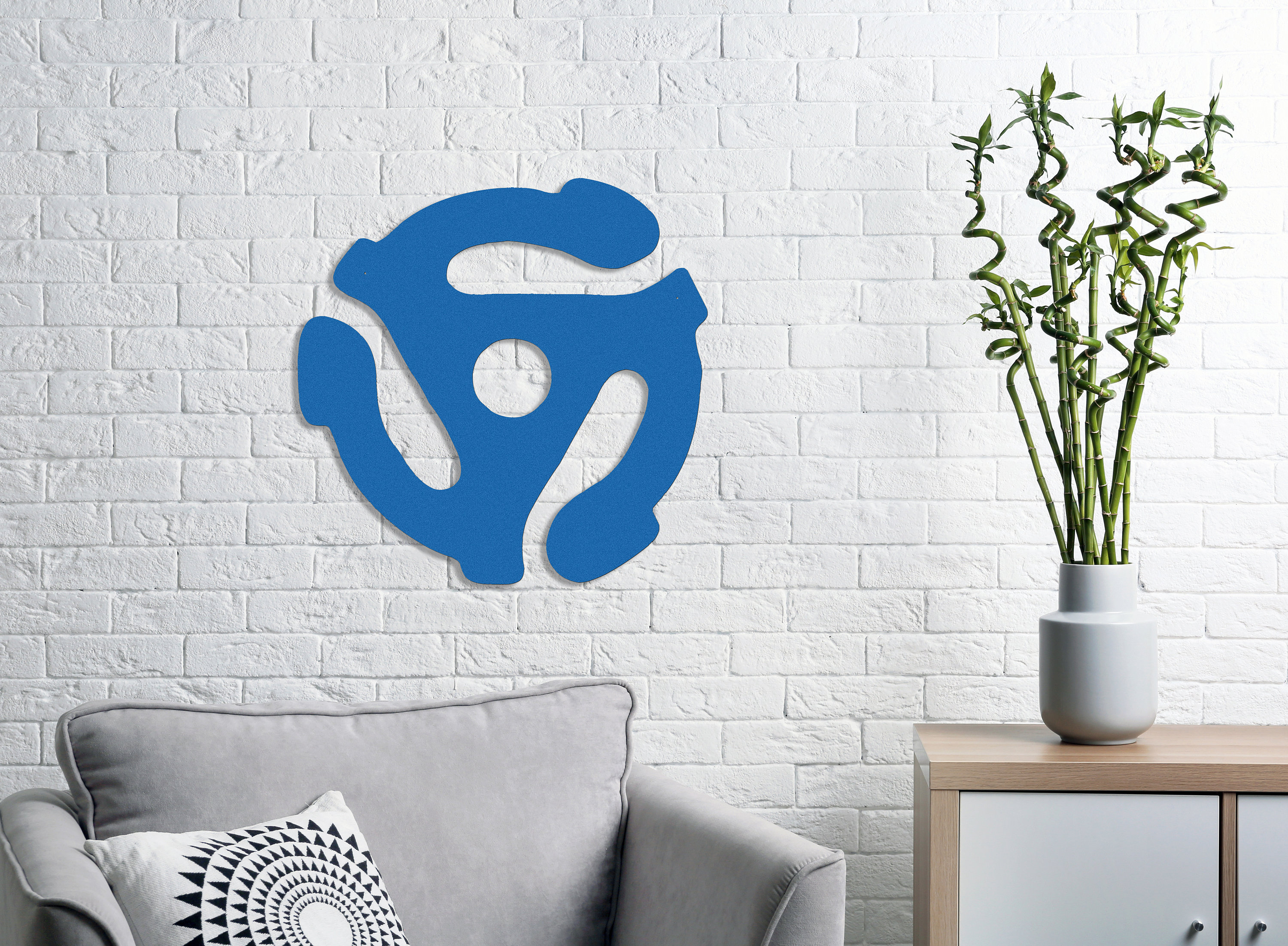 Laser-cut Metal 45 RPM Record Spindle Wall Art-show off Your Old