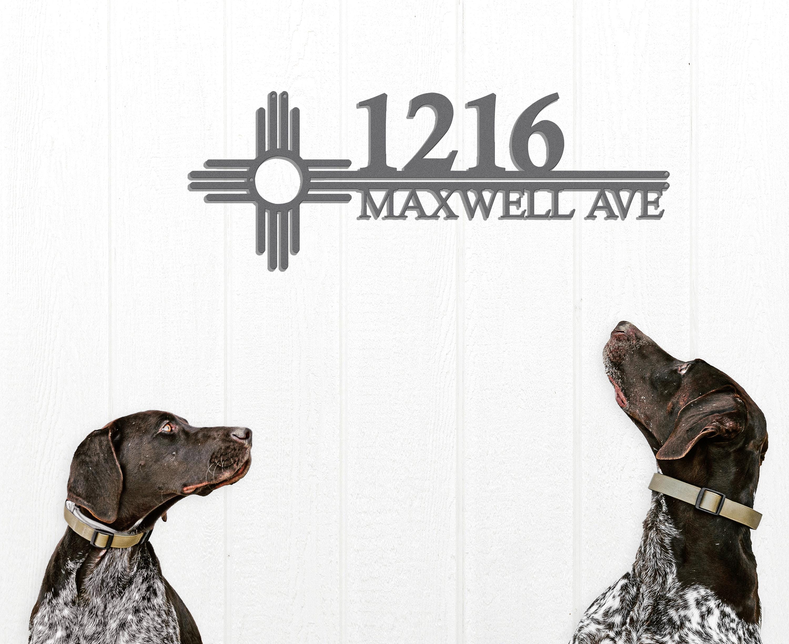 Zia Sun Personalized Address Sign, Custom Metal Sun Address Sign, Laser Cut Metal Home or Business Sign, Southwestern New Mexico Style
