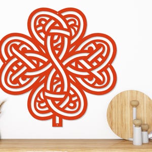 Celtic Shamrock Knot Metal Wall Art-Laser Cut Metal Shamrock Indoor - Outdoor Sign-Irish or Scottish Folk Art Gift-Traditional Celtic Art