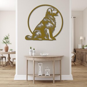 Metal Golden Retriever Wall Art-Dog Lover Gift-Golden Retriever Laser Cut Metal Sign-Goldie Wall Art- Indoor Outdoor Dog Art-Puppy Nursery