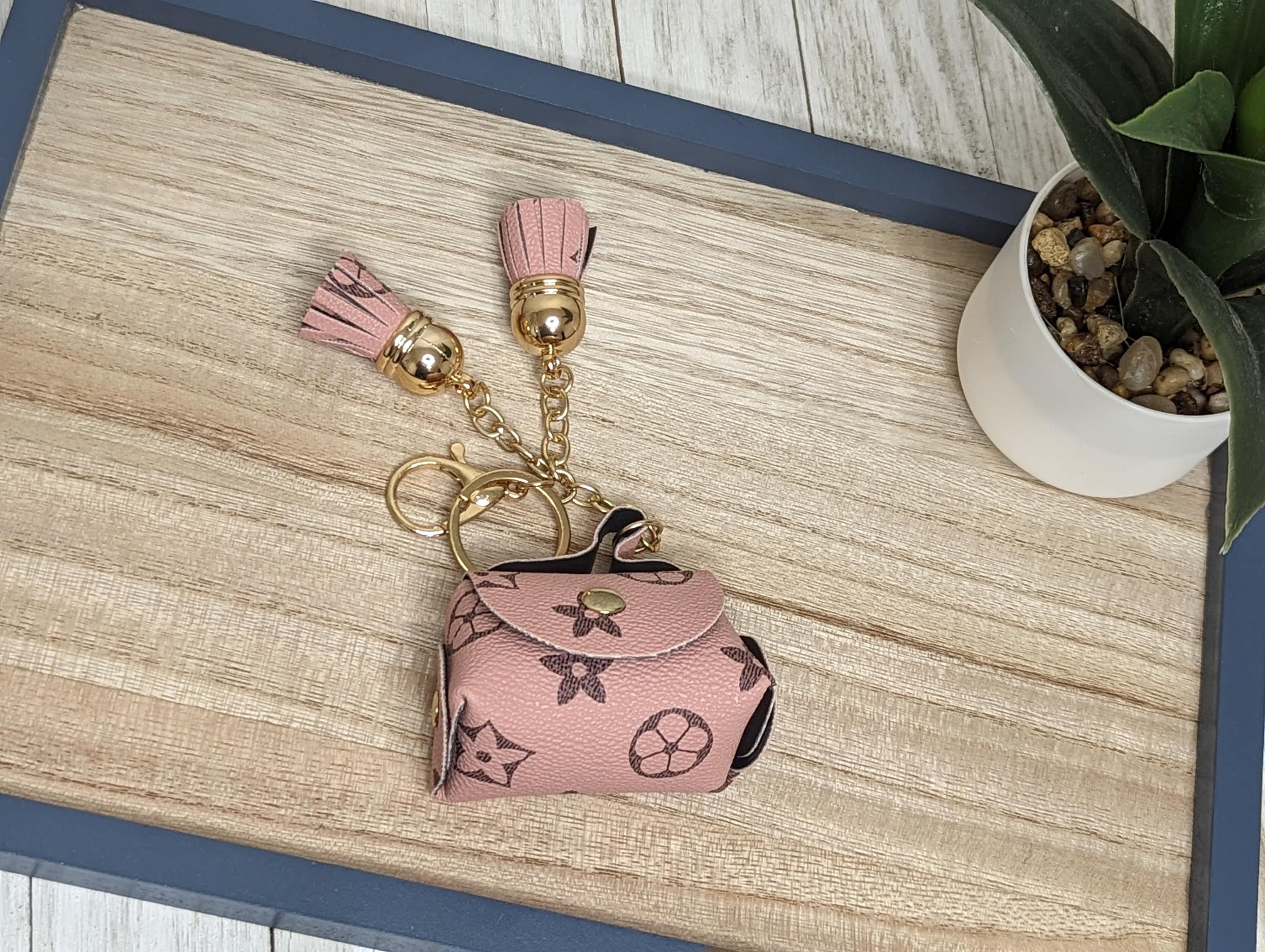 Louis Vuitton Dog Bag Charm and Key Holder Monogram Brown in Calf