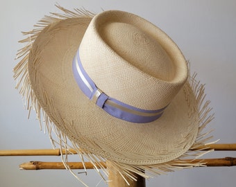 Genuine Hand Woven Panama Hat, genuine handmade in Ecuador, natural straw color