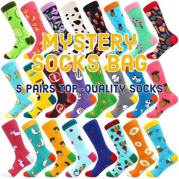 Mystery Socks Bag, Blind Box, Holiday Mystery Box For Women, Mystery Grab Bags Gift For Men, Stocking Stuffers, Surprise Gifts, Random Socks