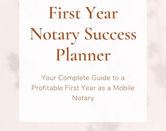 Notary Business Planner 2026 | Mobile Notary Guide (Digital Download)