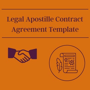 Notary Legal Apostille Contract Agreement Template