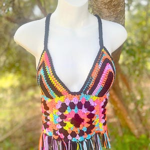 Neon Brights Crochet Top