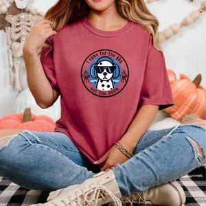 Funny Dalmatian Dog Cartoon Noise Cancelling Headphones Memorial Day 4th of July T-shirt, Barbecue Tee for Dog Owners, Firework Lovers