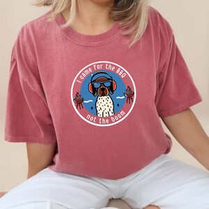 Funny GSP Dog Cartoon Noise Cancelling Headphones Memorial Day 4th of July T-shirt, Barbecue Tee for Dog Owners, Firework Lovers