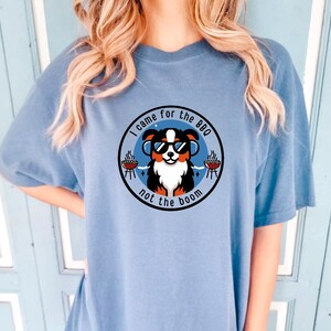 Funny Aussie Dog Cartoon Noise Cancelling Headphones Memorial Day 4th of July T-shirt, Barbecue Tee for Dog Owners, Firework Lovers