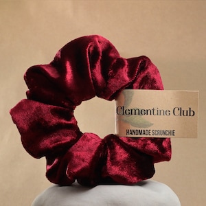 Red Velvet Hair Scrunchie | Velvet Scrunchies | Red Scrunchies