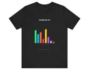 Developer Skill Tree Infographic T-Shirt - Funny Programmer Bar Chart Shirt