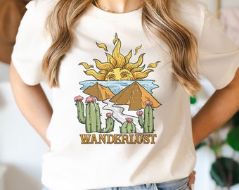 Wanderlust T Shirt, Wanderlust Apparel, Road Trip Apparel, Camping T Shirt, Hiking T Shirt, Retro Travel Shirt, Adventure Apparel