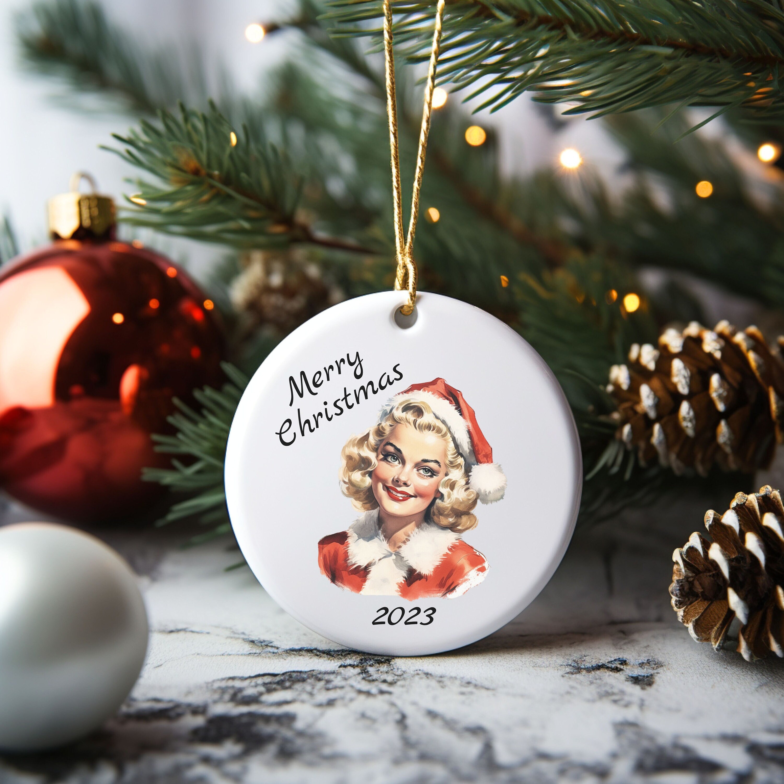Pin up Girl Ornaments - Etsy