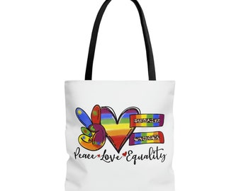 Rainbow Tote Bag/ Fully Lined/ Pride Colours/ With Internal 