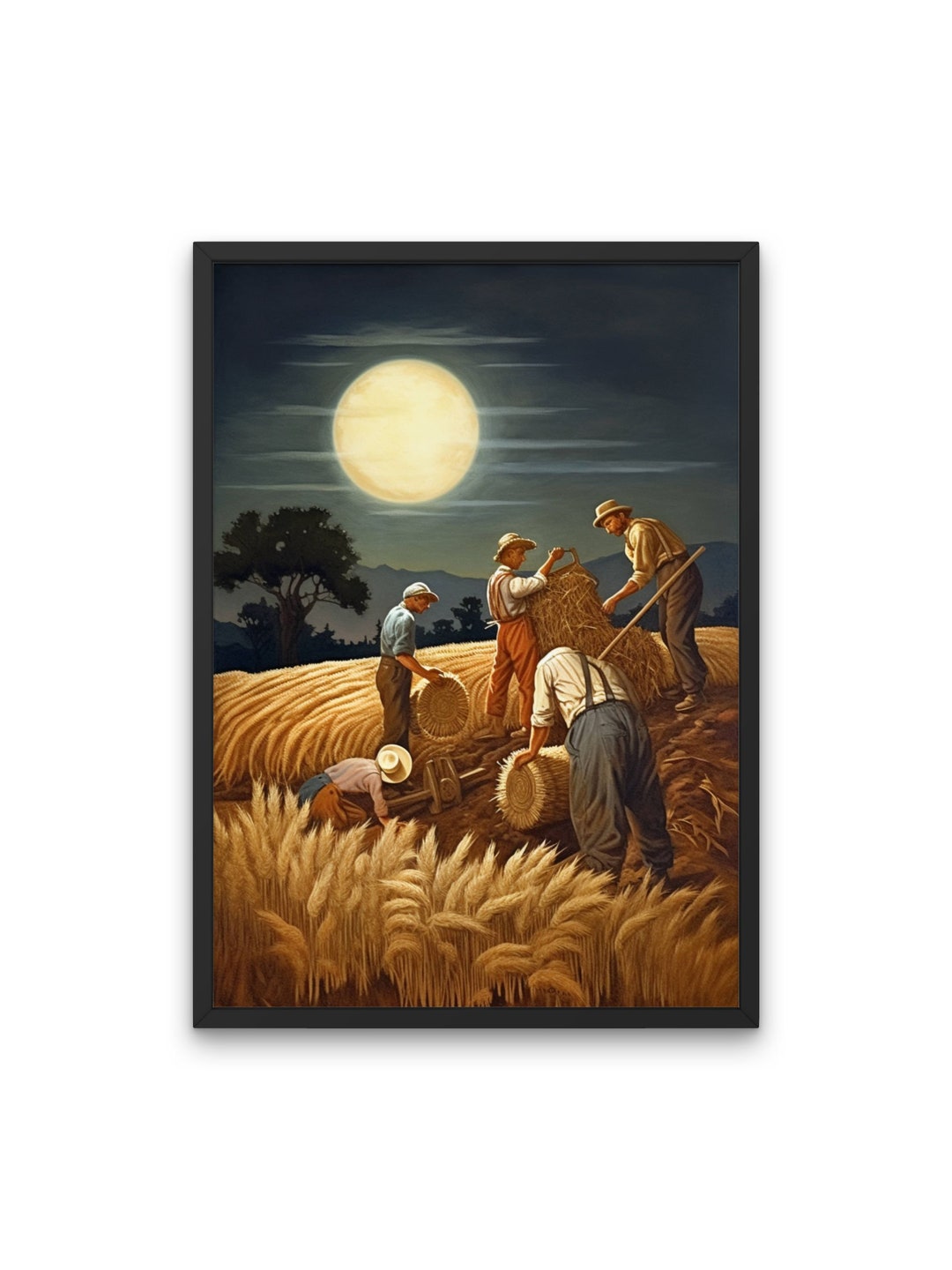 Harvest Moon Print Instant Download Printable Wall Art - Etsy