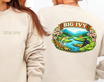 Big Ivy Shirt, Appalachian Tee, Blue Ridge Mountain TShirt, North Carolina Nature Art, Trout Bear Deer Sweatshirt Hoodie
