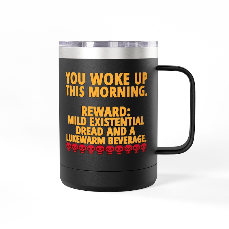 Dungeon crawler coffee mug tumbler 15oz, new achievement, dungeon crawler carl, book lover mug image 3