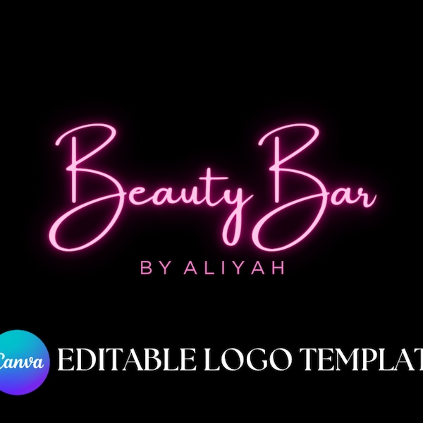 DIY Logo design, beauty logo, design template, hair logo, pink logo, boutique logo, eyelash logo, premade business logo