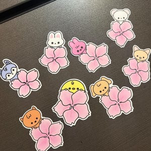 Stray Kids Aufkleber | SKZ Kirschblüten Aufkleber | Kpop Aufkleber | SKZ Sticker | Kpop Aufkleber | Japanischer Kirschblüten-Aufkleber