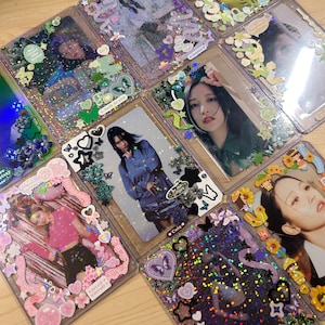 Cargadores superiores de tarjetas fotográficas prefabricadas / Cargadores superiores decorados / Cargadores superiores de tarjetas fotográficas / Titular de tarjetas fotográficas Kpop
