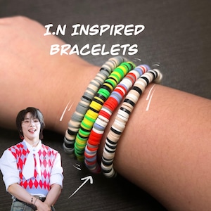 Stray Kids Bracelet | Stray Kids I.N Inspired Bracelets | SKZ I.N Inspired Bracelet | Kpop Clay Bead Bracelets