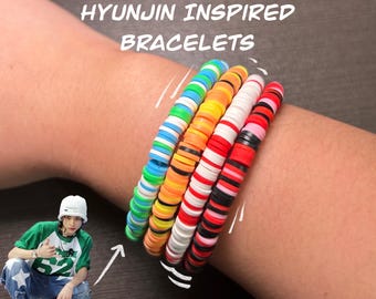 Stray Kids Bracelet | Stray Kids Hyunjin Inspired Bracelets | SKZ Hyunjin Inspired Bracelet | Kpop Clay Bead Bracelets